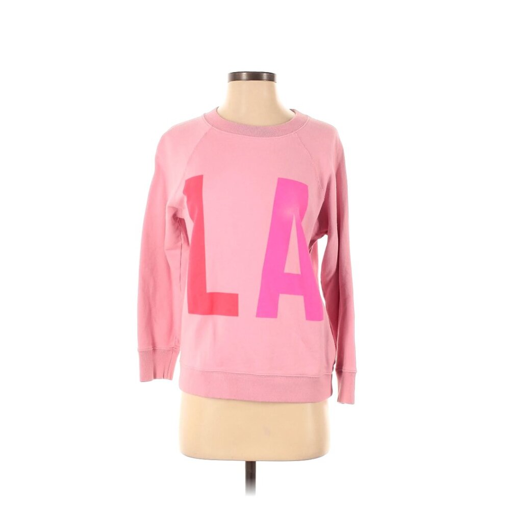 J Crew Pink 100% Cotton Crewneck Sweatshirt